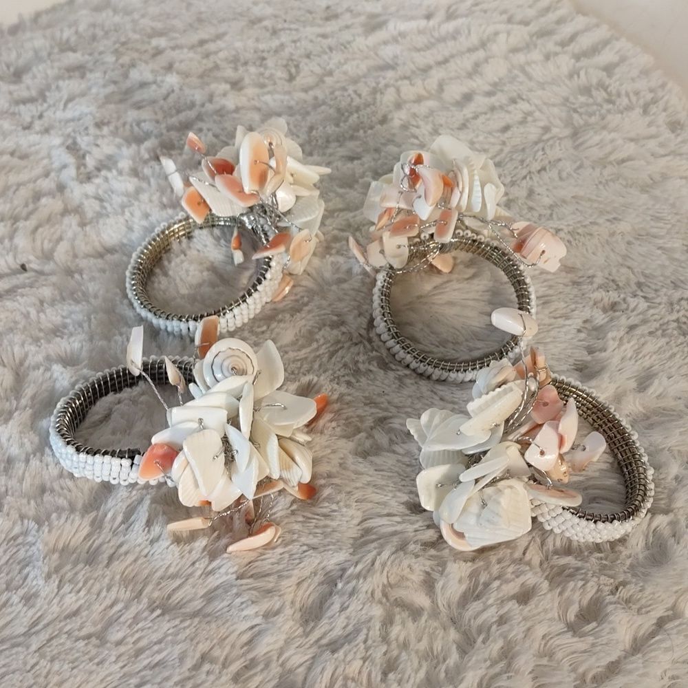 Sea Shell Napkin Rings Set of 4 - Picture 5 of 5